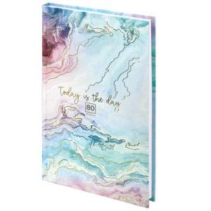 Блокнот А5 80л. клетка твёрдый фольга, STA...